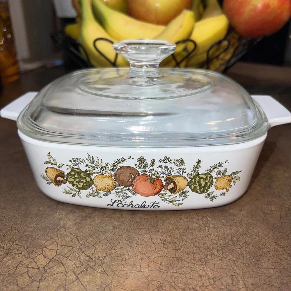 Vintage Corning Ware Spice of Life L'echalote‎ Holo stamp A-1-B Dish